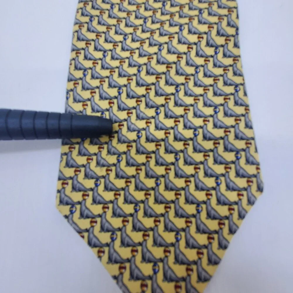 Museum Artifacts‎ Seal Tie Mens Necktie Tie 100% Silk Seals Yellow